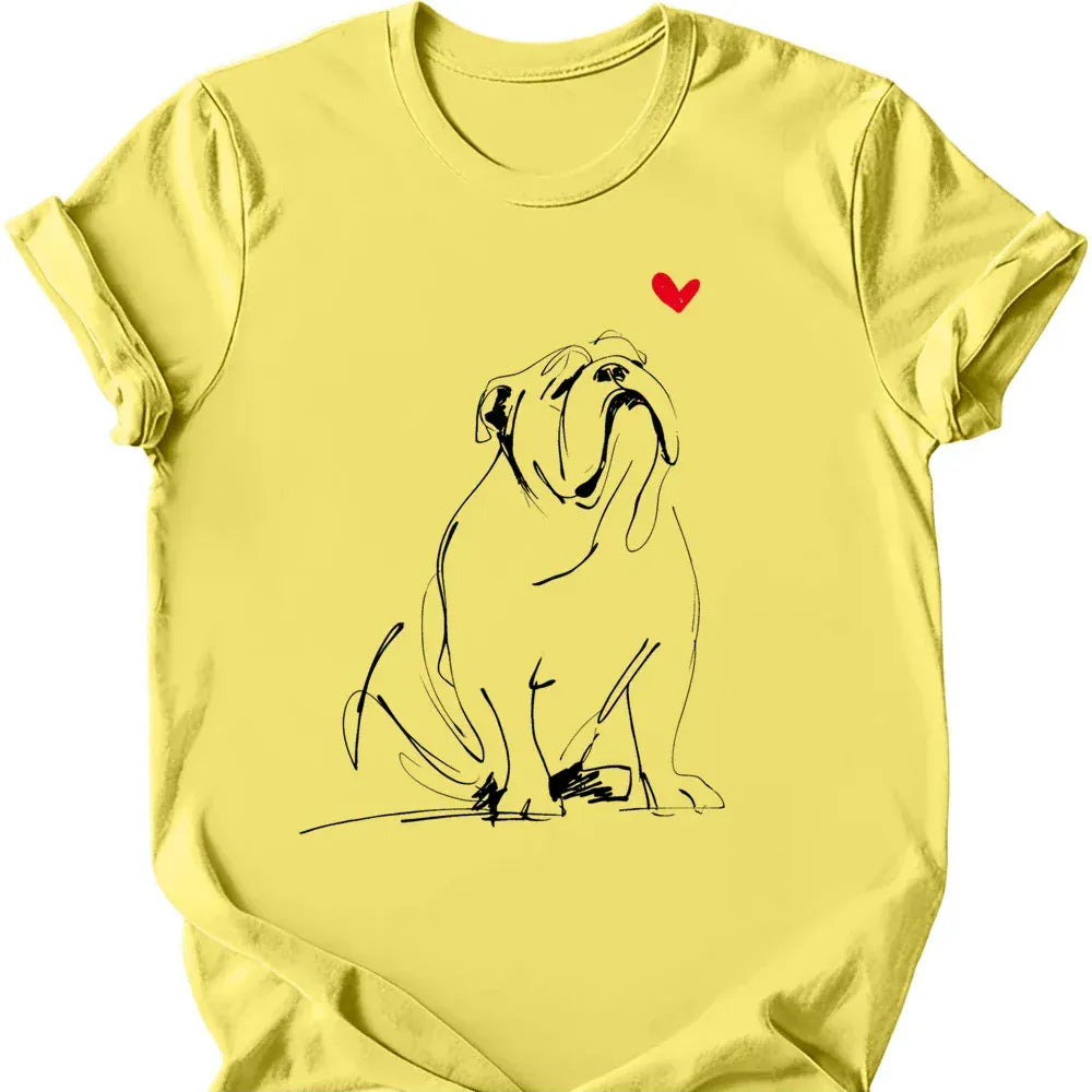 Bulldog sketch tee cornsilk