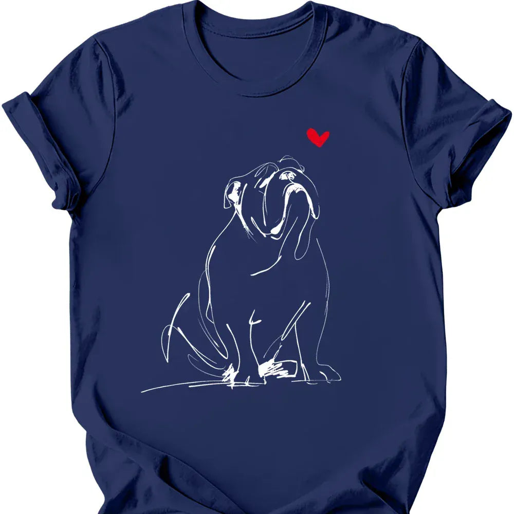 Bulldog sketch tee navy