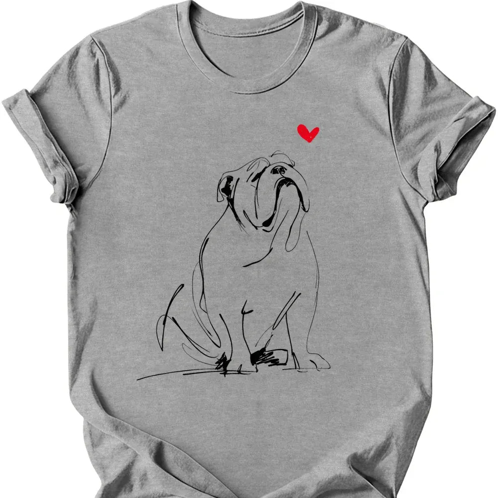 Bulldog sketch tee sport grey