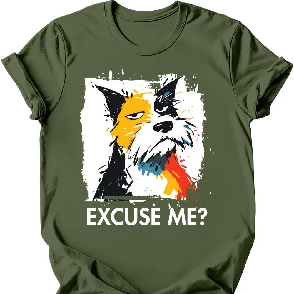 Cairns Terrier excuse me tee military green