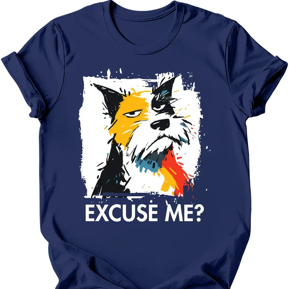 Cairns Terrier excuse me tee navy