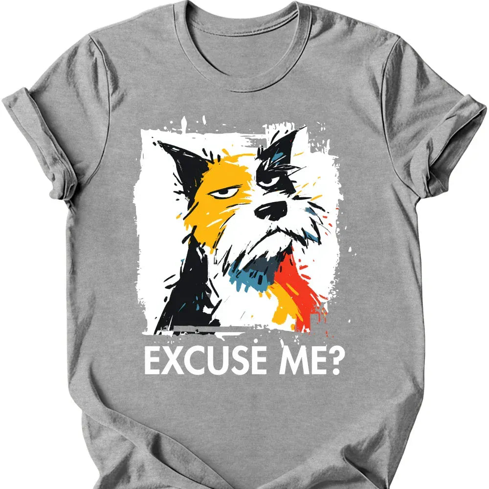 Cairns Terrier excuse me tee sport grey