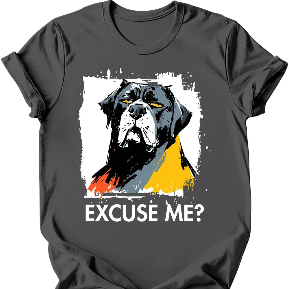 Cane Corso excuse me tee charcoal