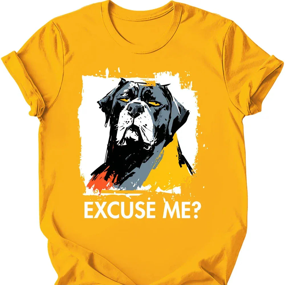 Cane Corso excuse me tee gold