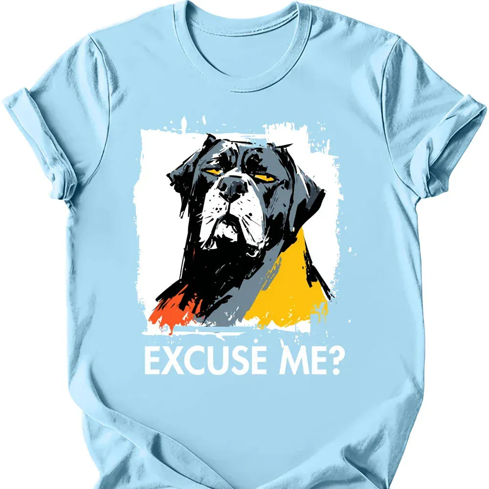Cane Corso excuse me tee light blue