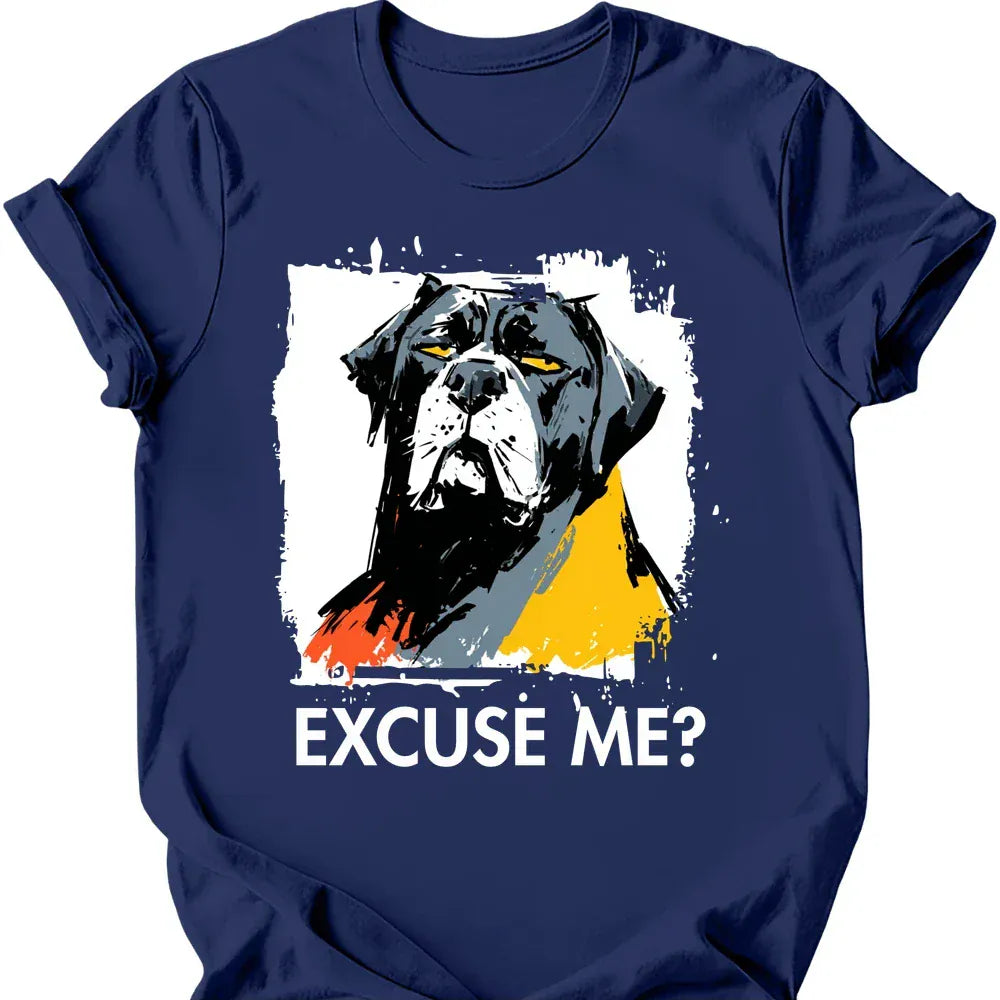 Cane Corso excuse me tee navy