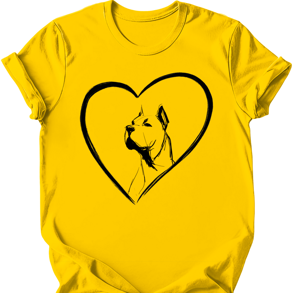 Cane Corso heart dog tee daisy