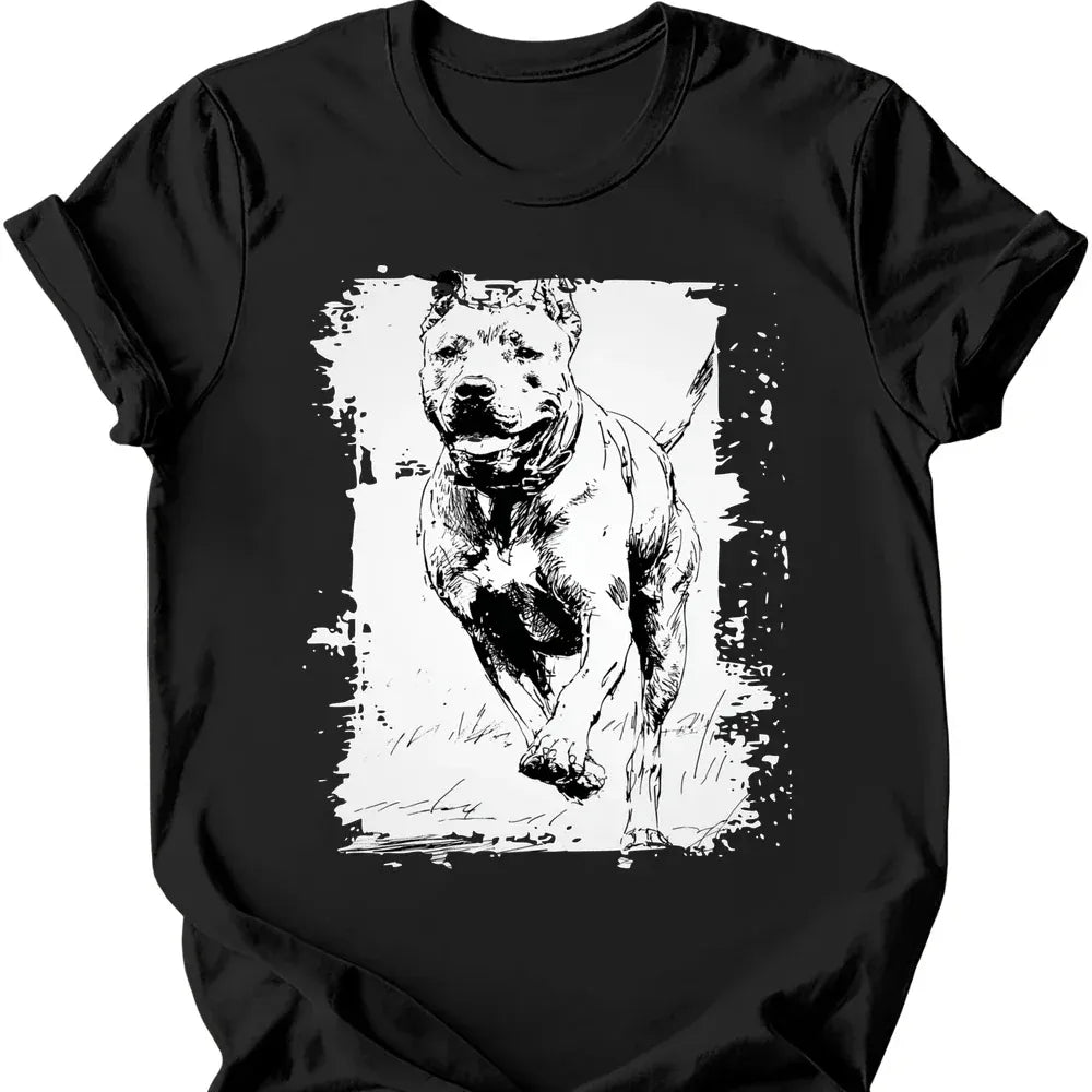 Cane Corso running dog tee black