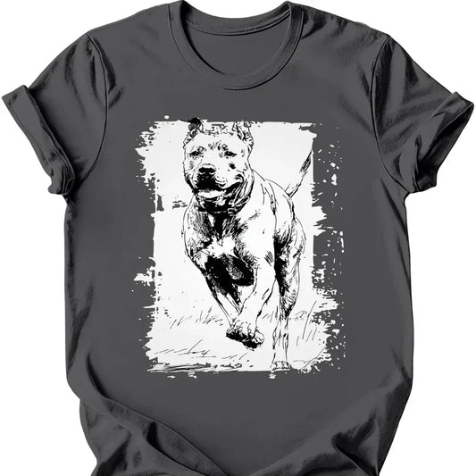 Cane Corso running dog tee charcoal