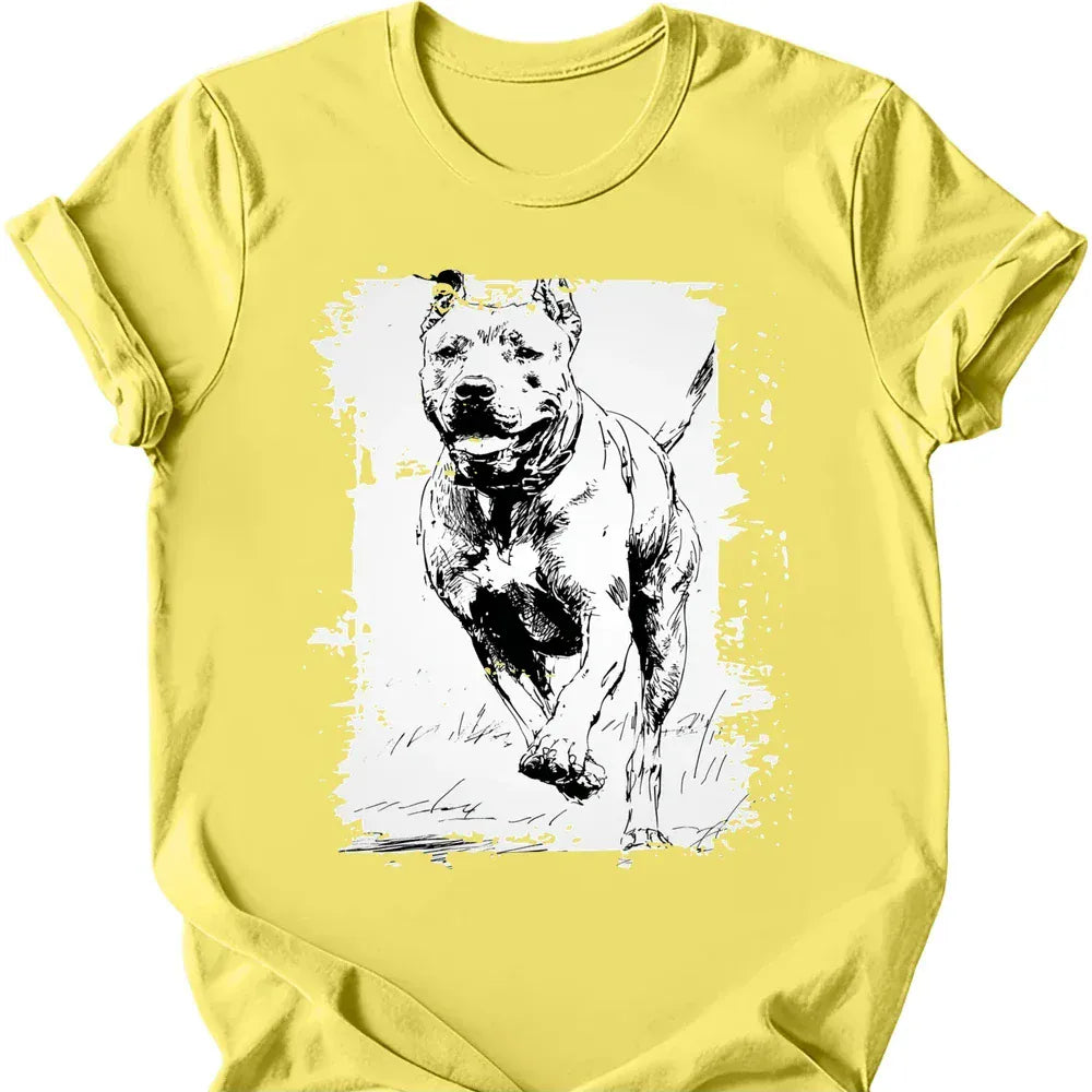 Cane Corso running dog tee cornsilk