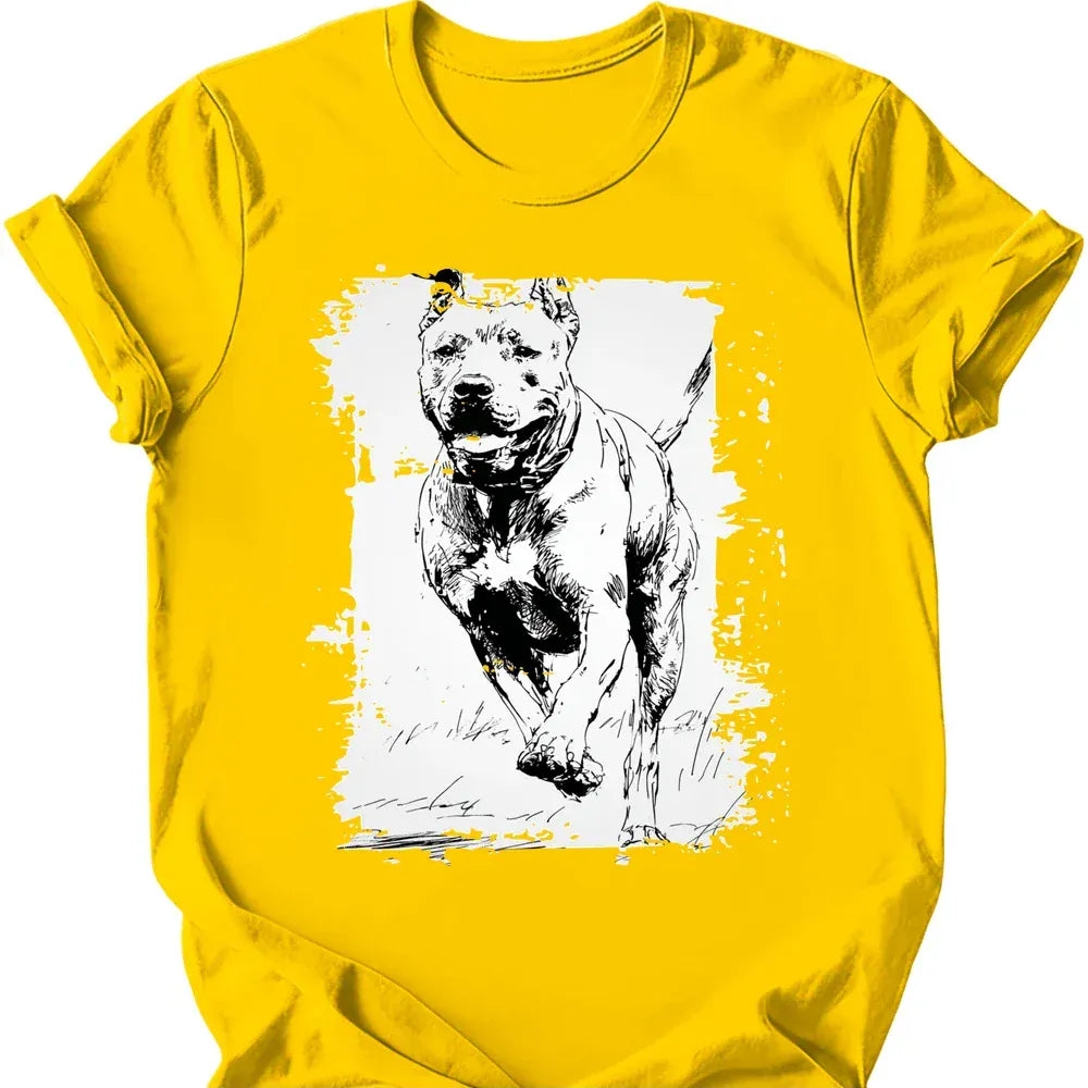 Cane Corso running dog tee daisy