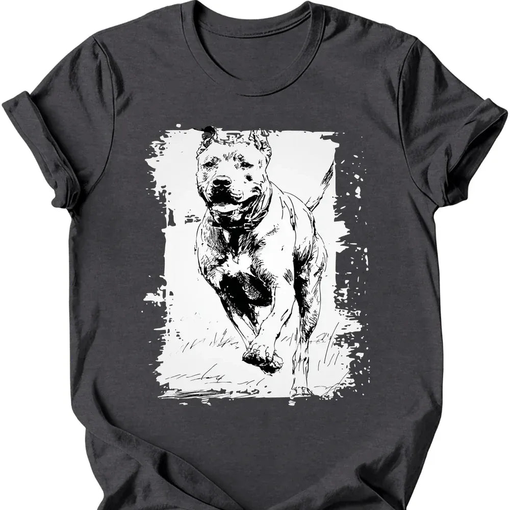 Cane Corso running dog tee dark heather