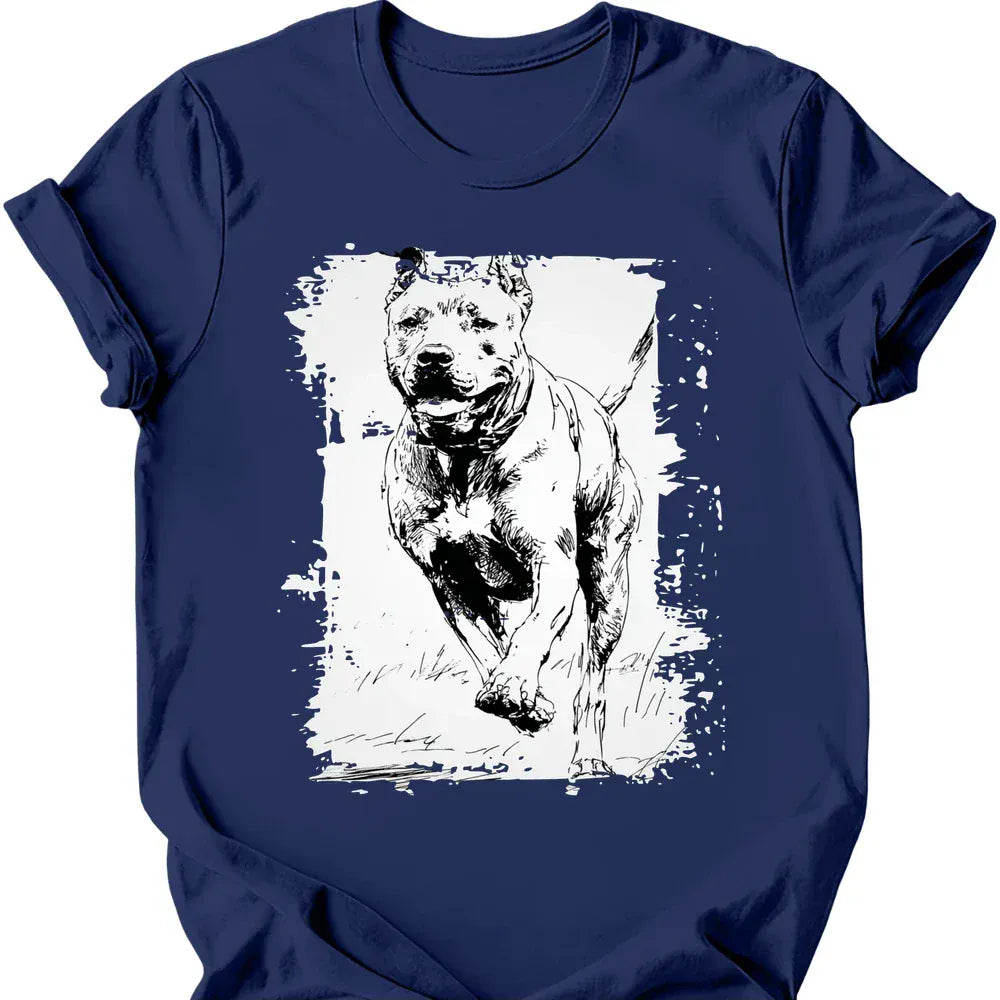 Cane Corso running dog tee navy