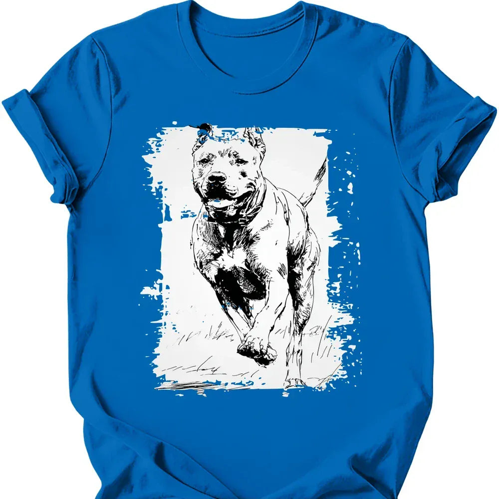 Cane Corso running dog tee royal