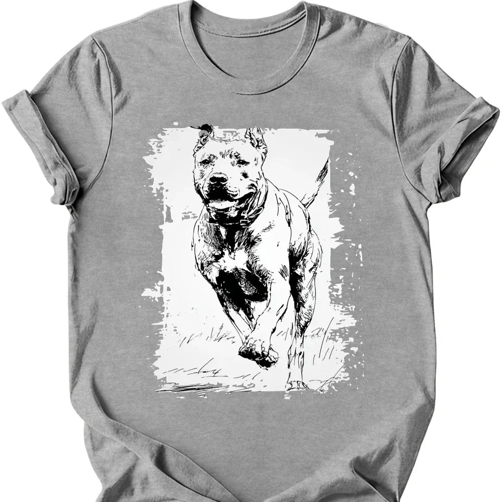 Cane Corso running dog tee sport grey