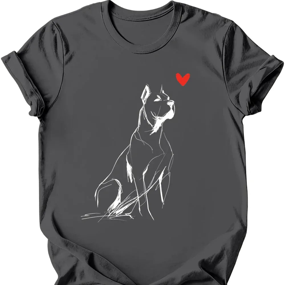 Cane Corso sketch tee charcoal
