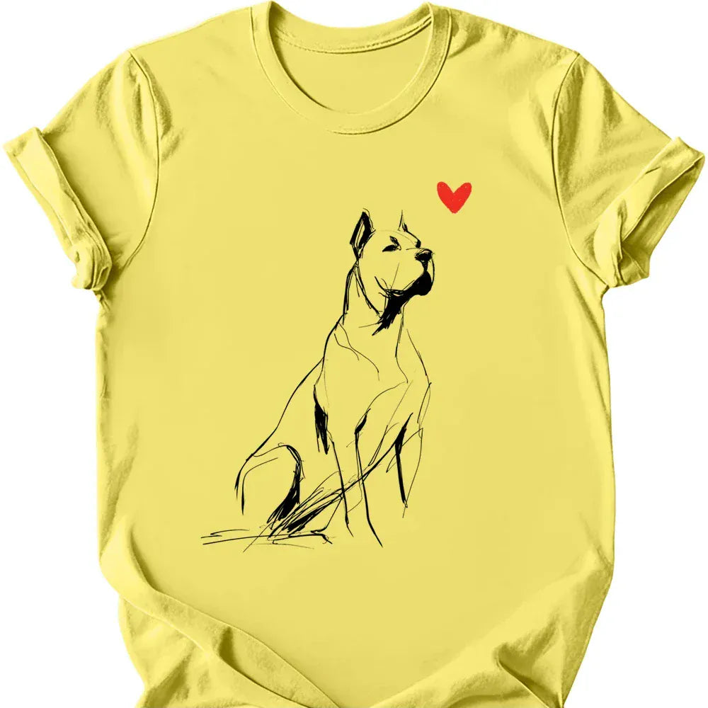 Cane Corso sketch tee cornsilk