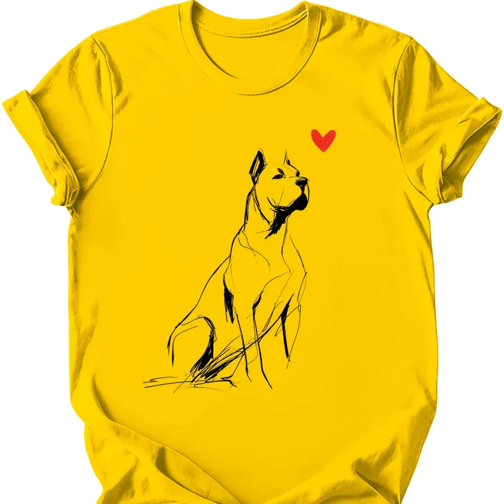 Cane Corso sketch tee daisy