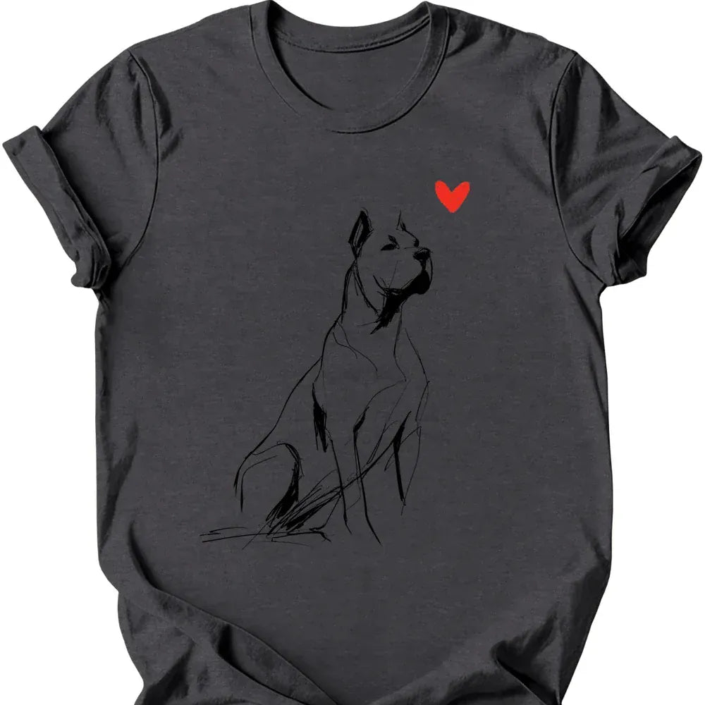 Cane Corso sketch tee dark heather