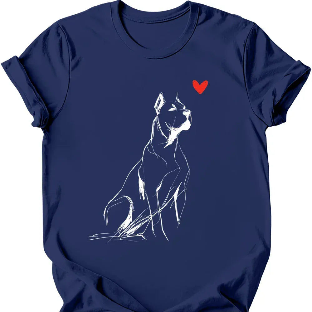 Cane Corso sketch tee navy