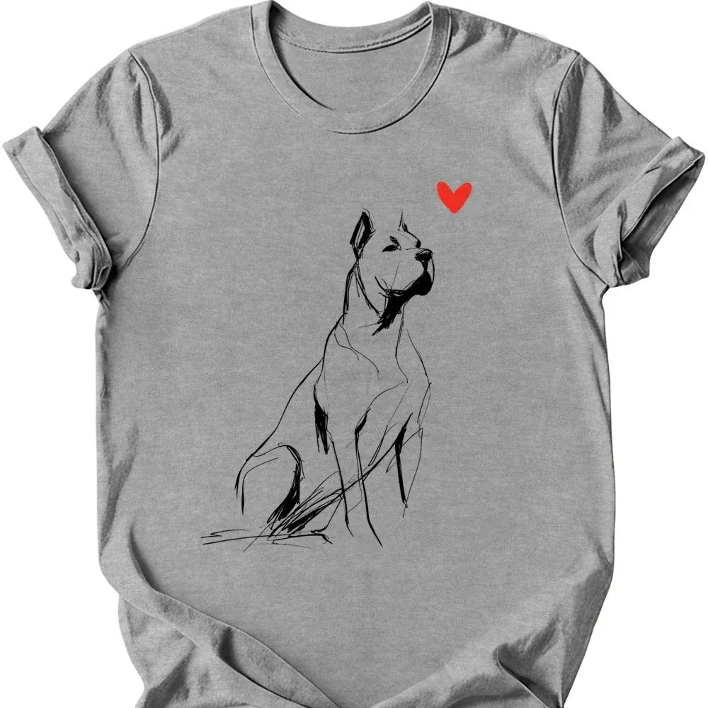 Cane Corso sketch tee sport grey