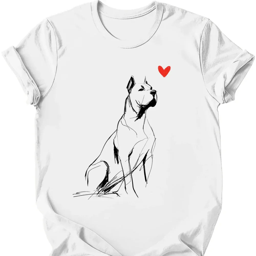 Cane Corso sketch tee white