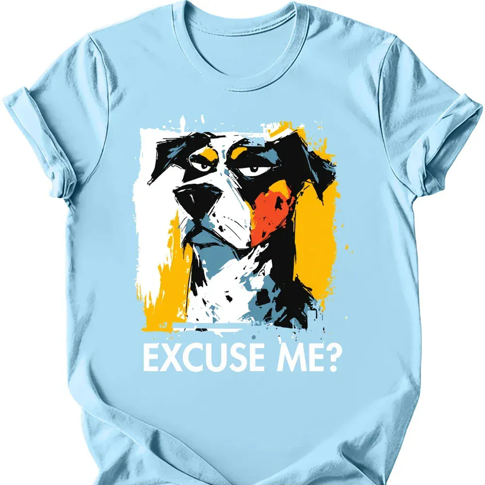 Catahoula Leopard excuse me tee light blue