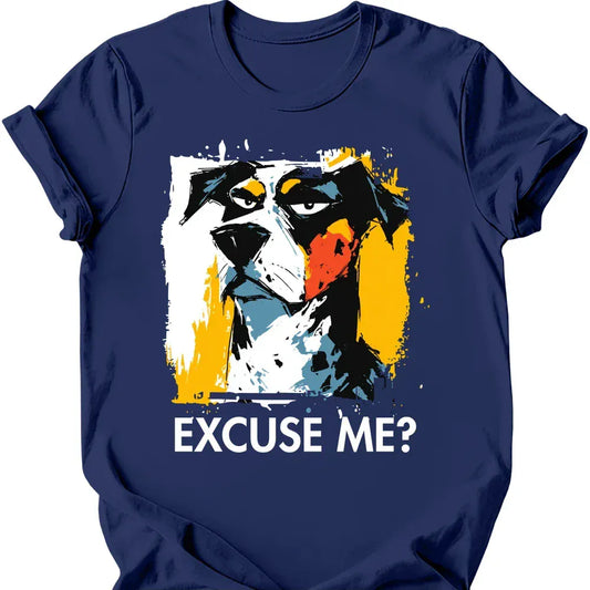Catahoula Leopard excuse me tee navy