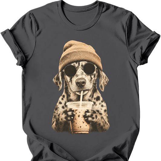 catahoula leopard hipster dog tee charcoal