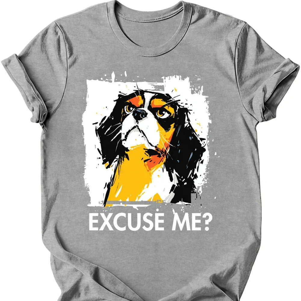 Cavalier King Charles Spaniel excuse me tee sport grey