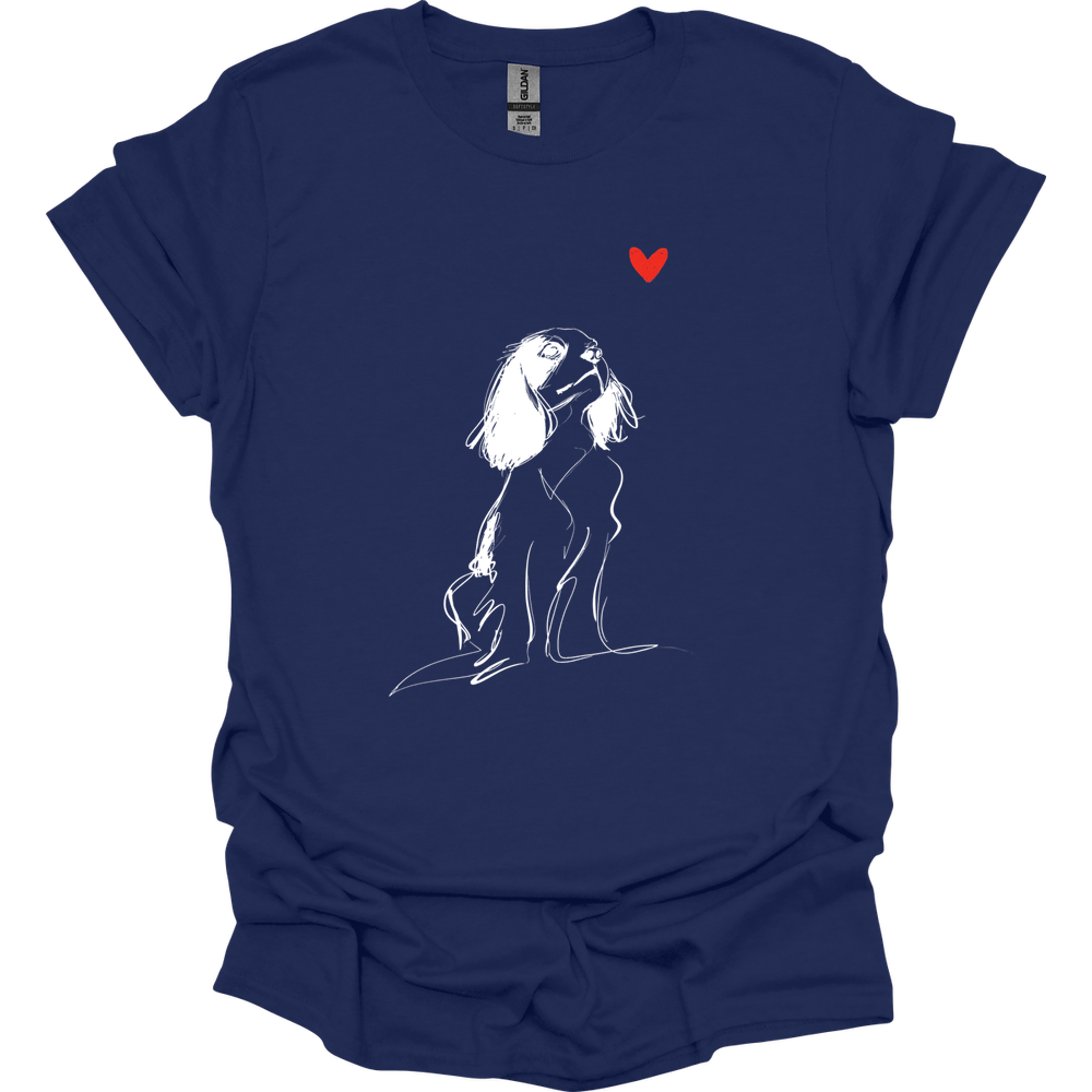 Cavalier King Charles Spaniel - Sketch Dog T-Shirt
