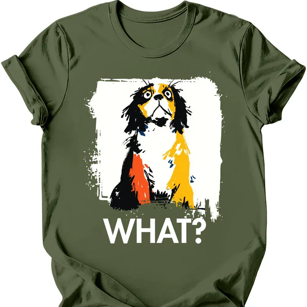 Cavalier King Charles Spaniel what tee military green