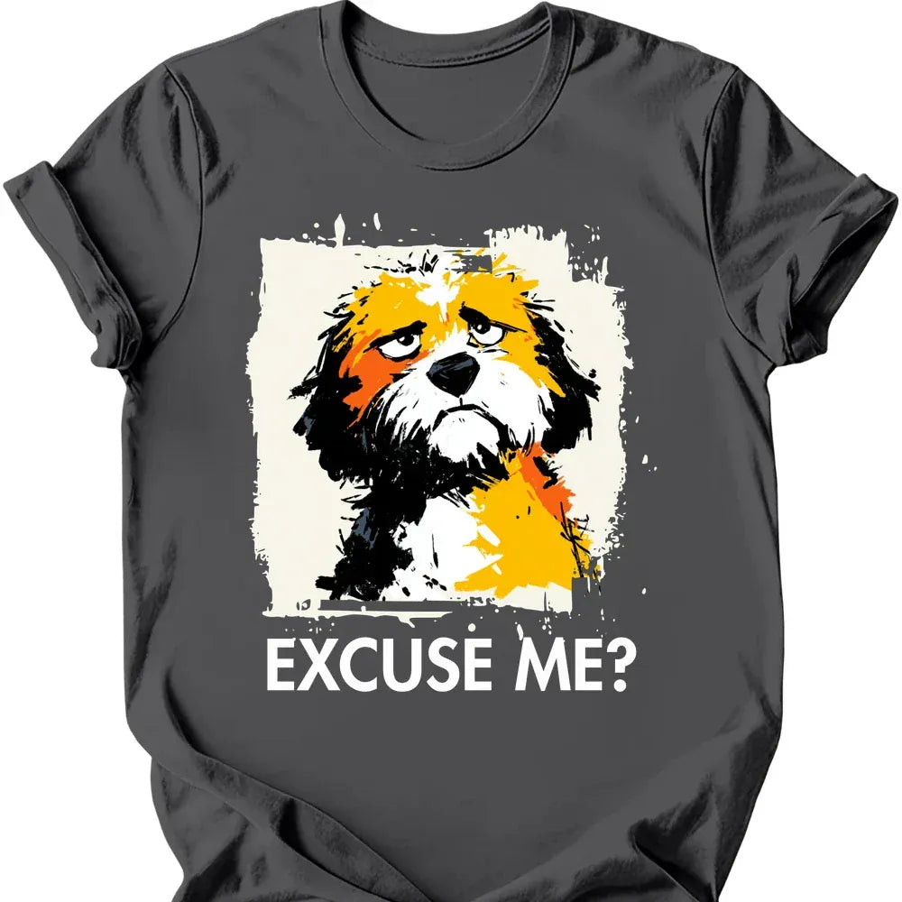 Cavapoo excuse me tee charcoal