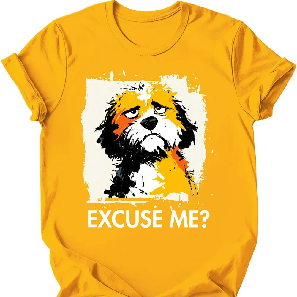 Cavapoo excuse me tee gold