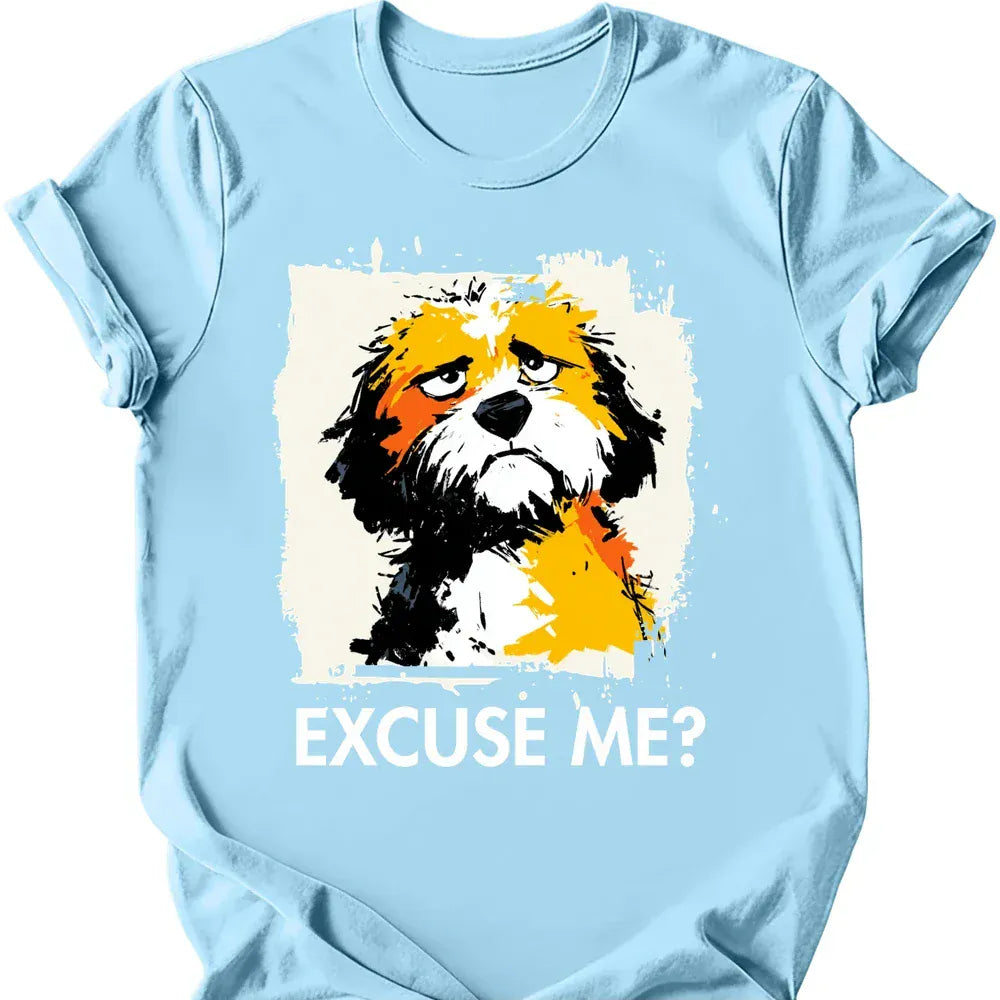 Cavapoo excuse me tee light blue