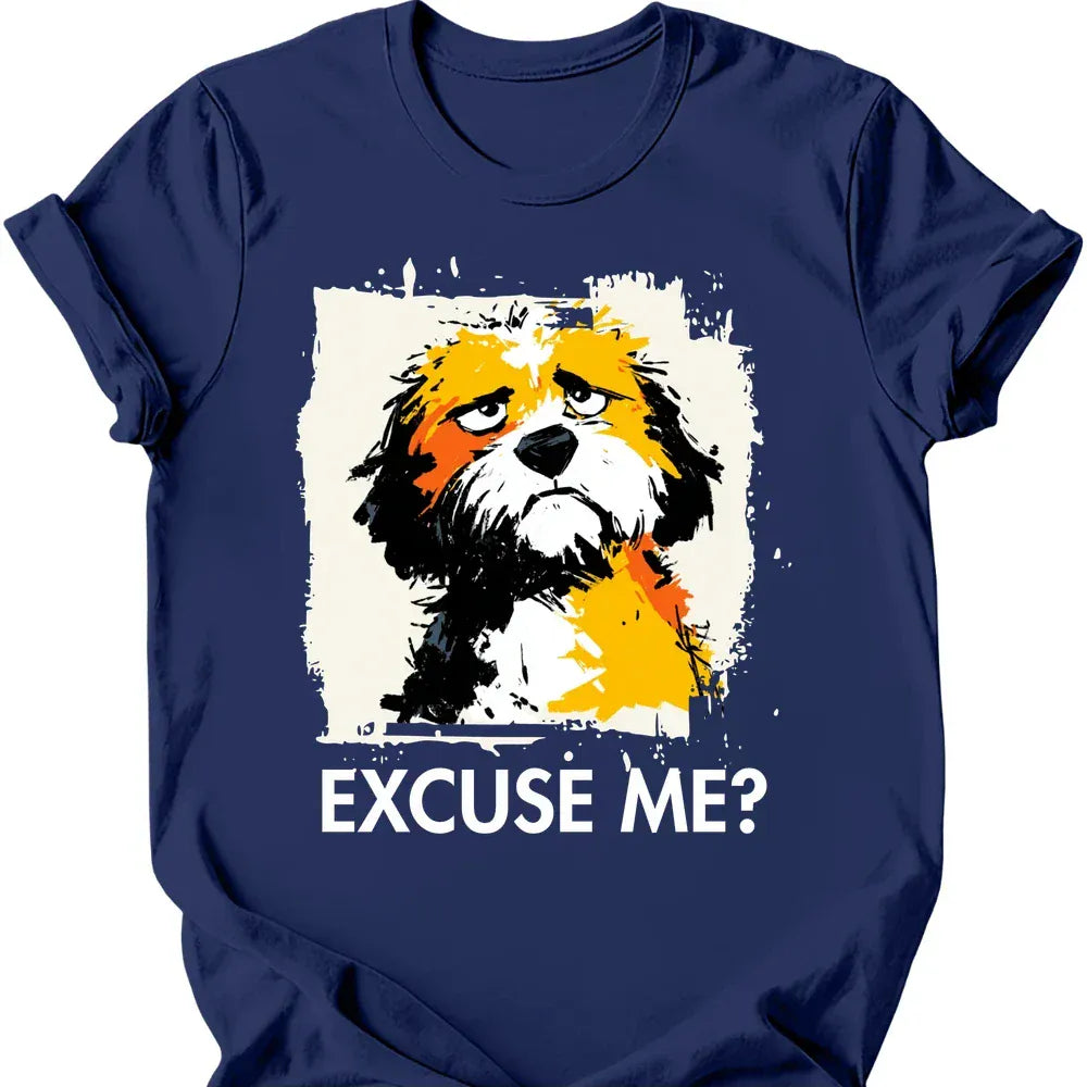 Cavapoo excuse me tee navy