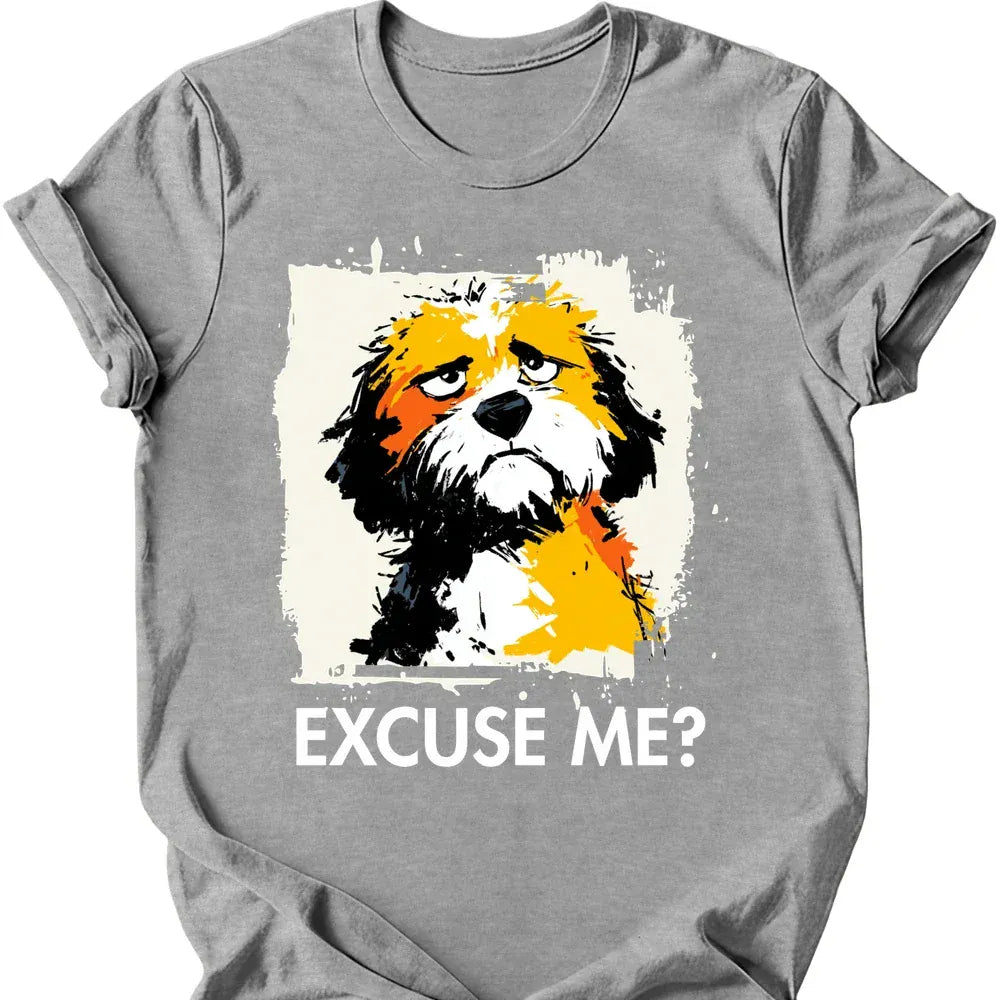 Cavapoo excuse me tee sport grey
