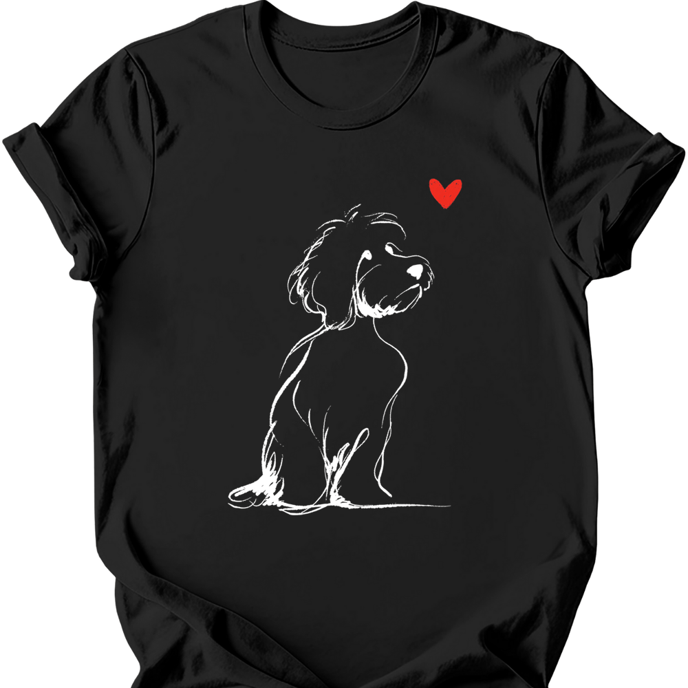 Cavapoo sketch tee black