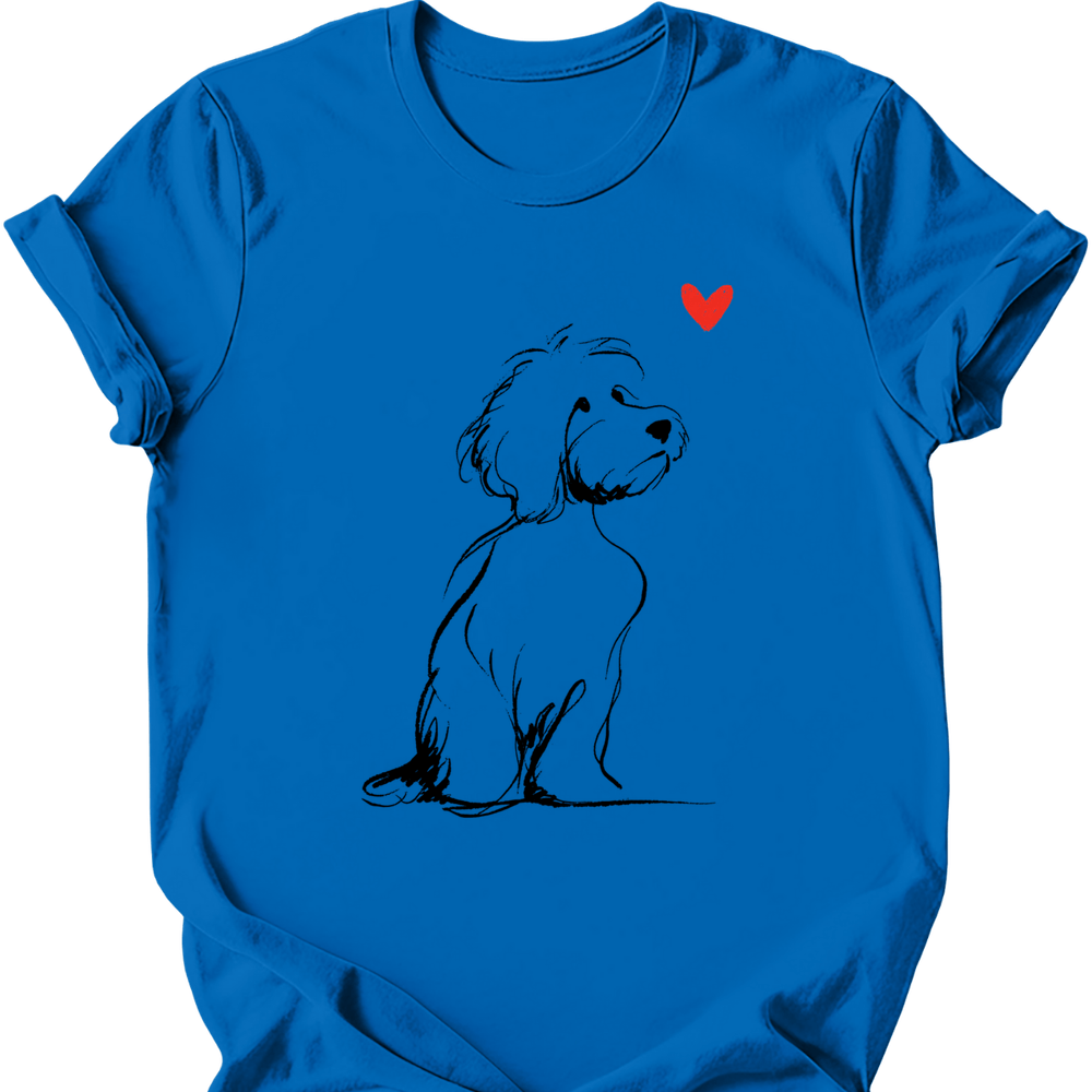 Cavapoo sketch tee royal