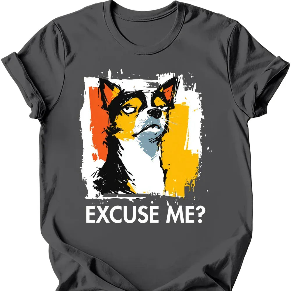 Chihuahua excuse me tee charcoal