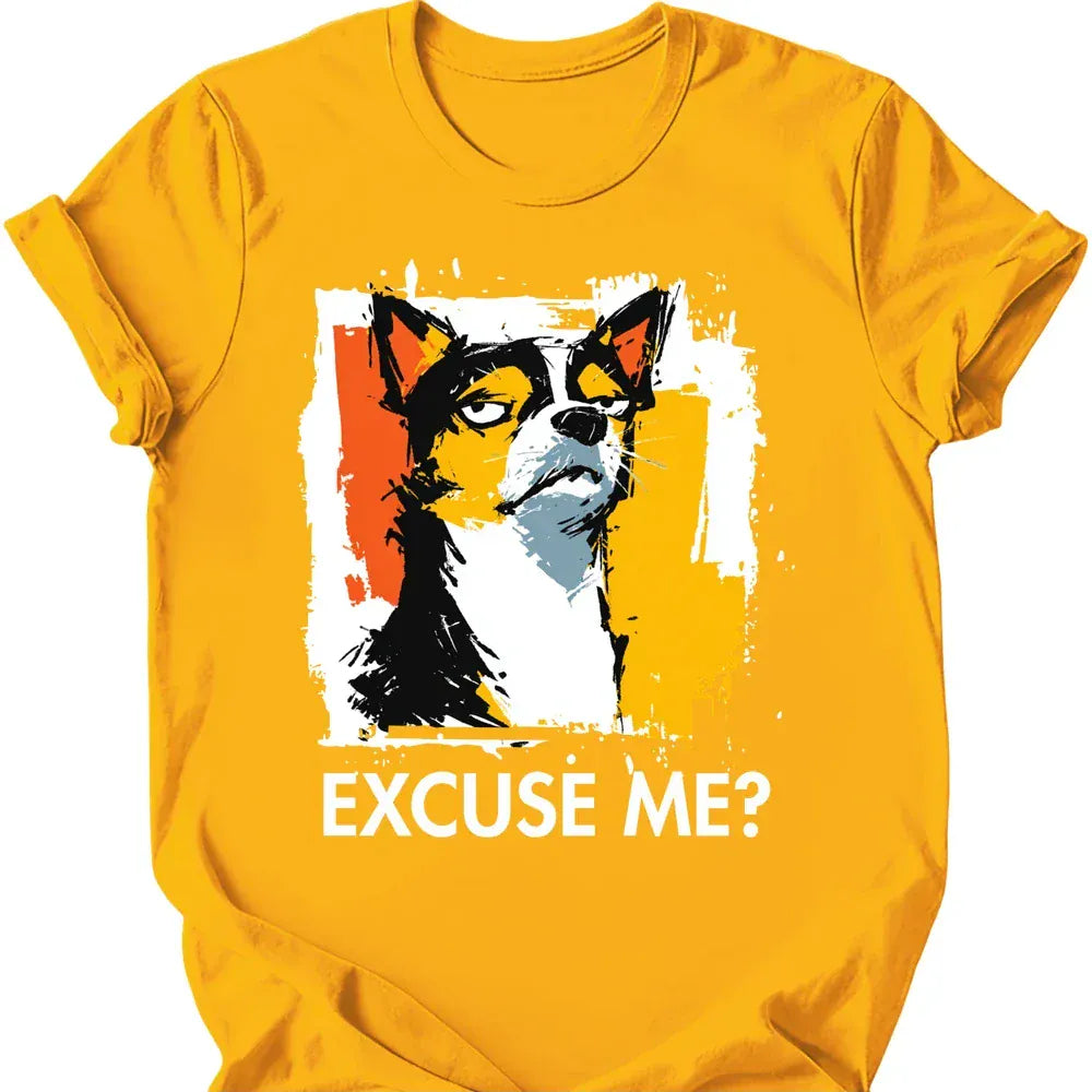 Chihuahua excuse me tee gold