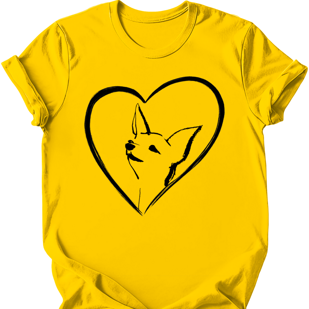 Chihuahua heart dog tee daisy