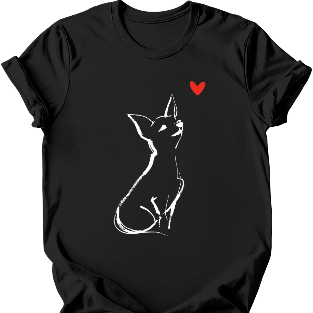 Chihuahua sketch tee black