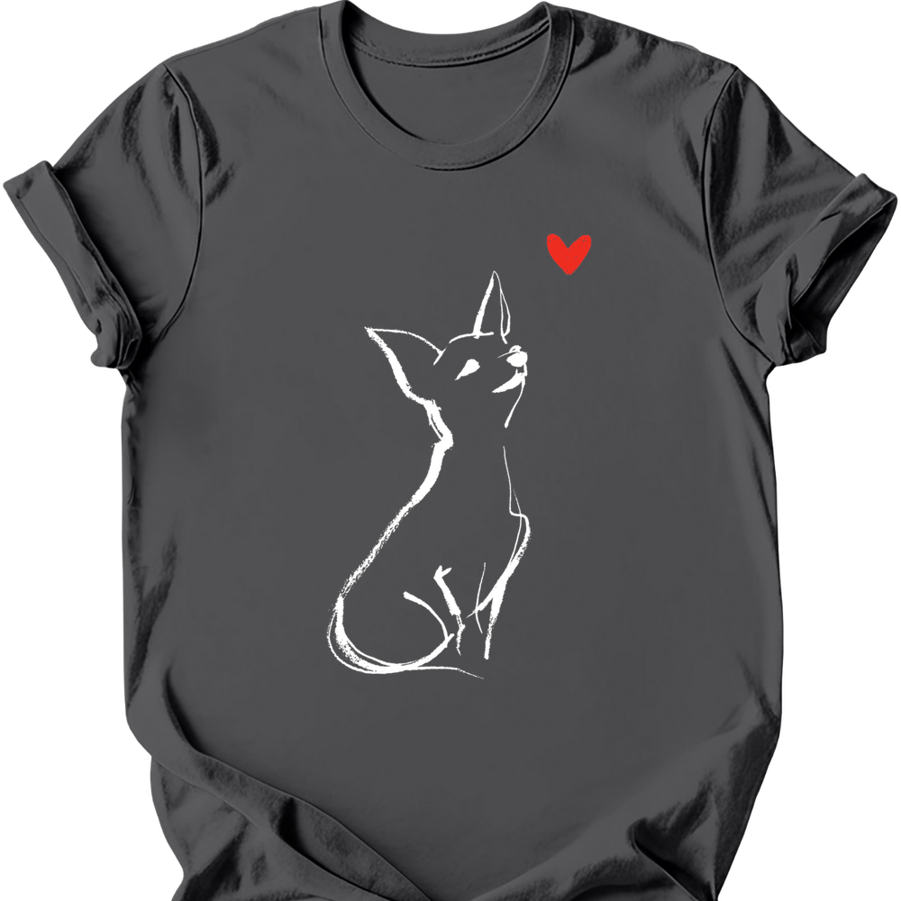 Chihuahua sketch tee charcoal