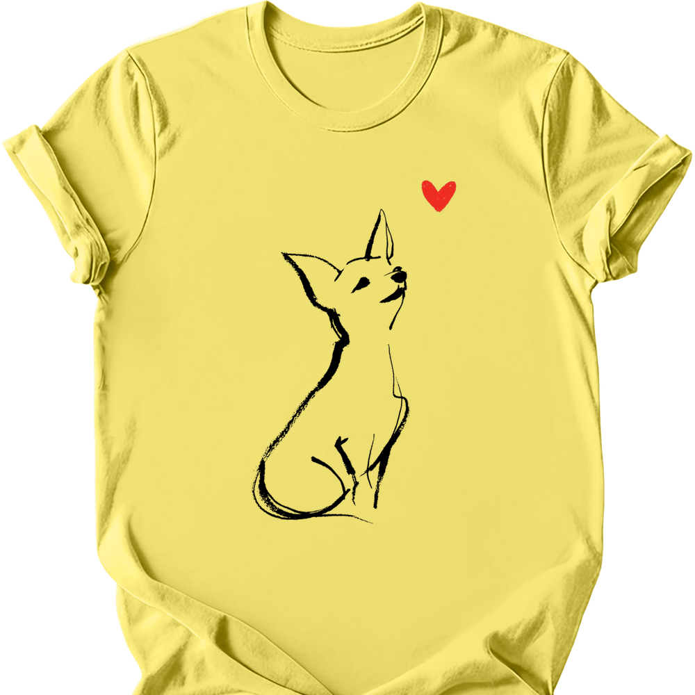Chihuahua sketch tee cornsilk