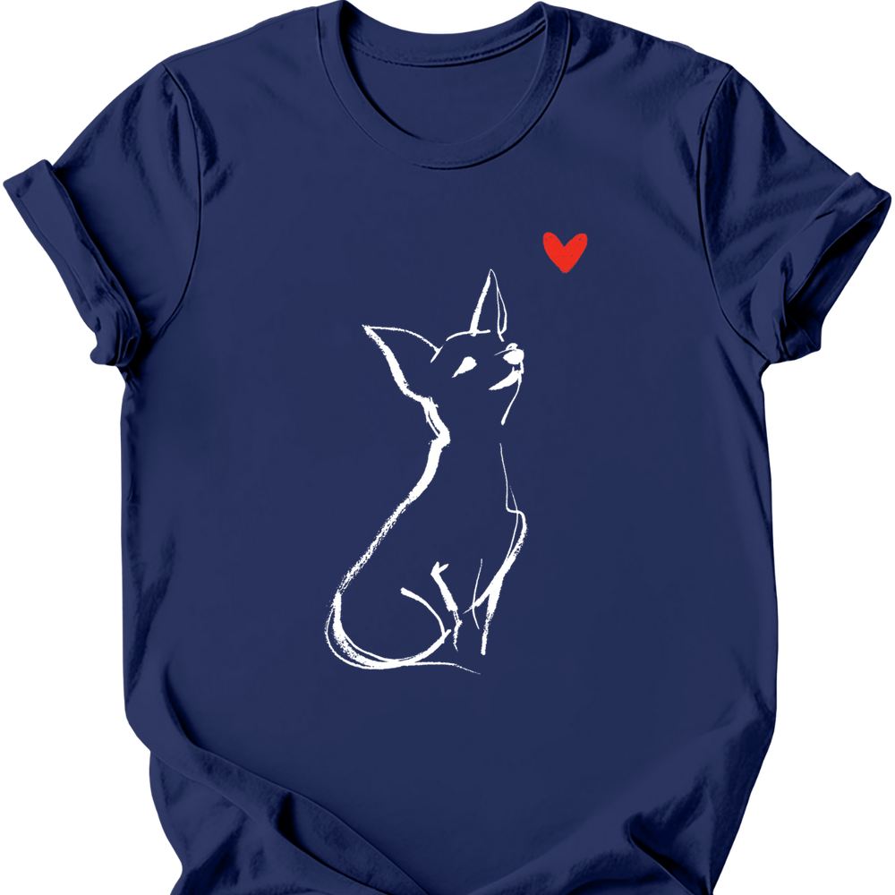 Chihuahua sketch tee navy