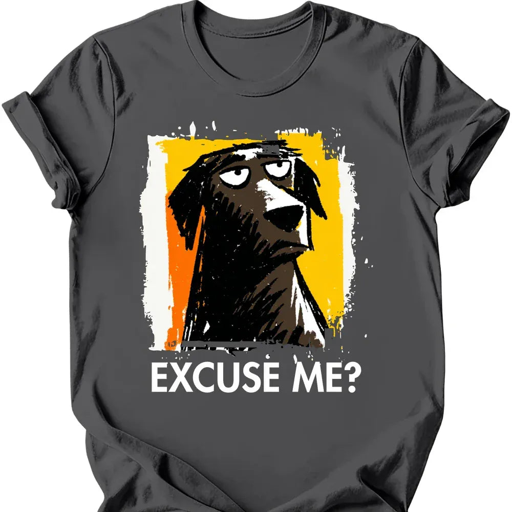Chocolate Labrador excuse me tee charcoal