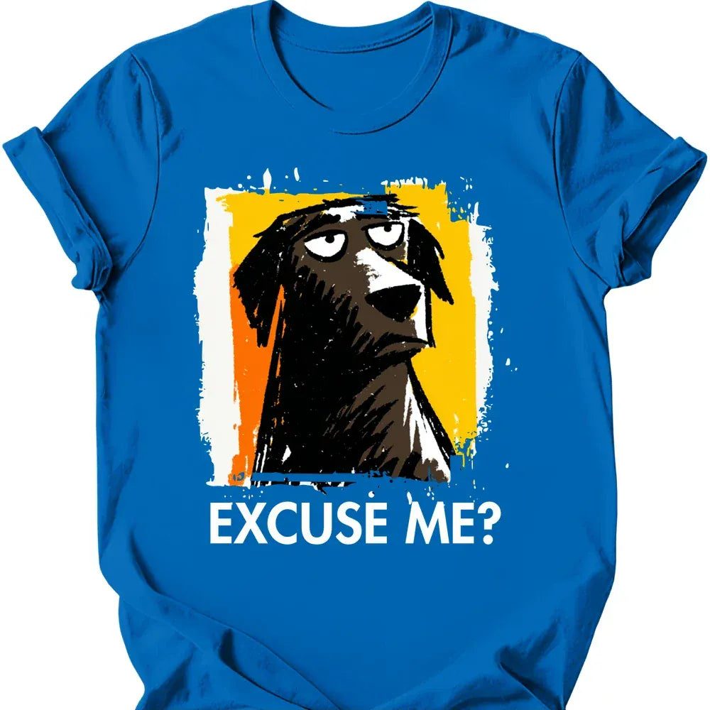 Chocolate Labrador excuse me tee royal