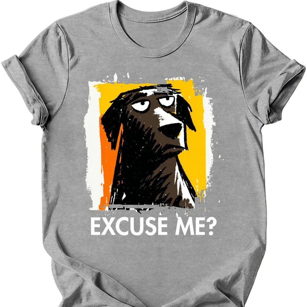 Chocolate Labrador excuse me tee sport grey