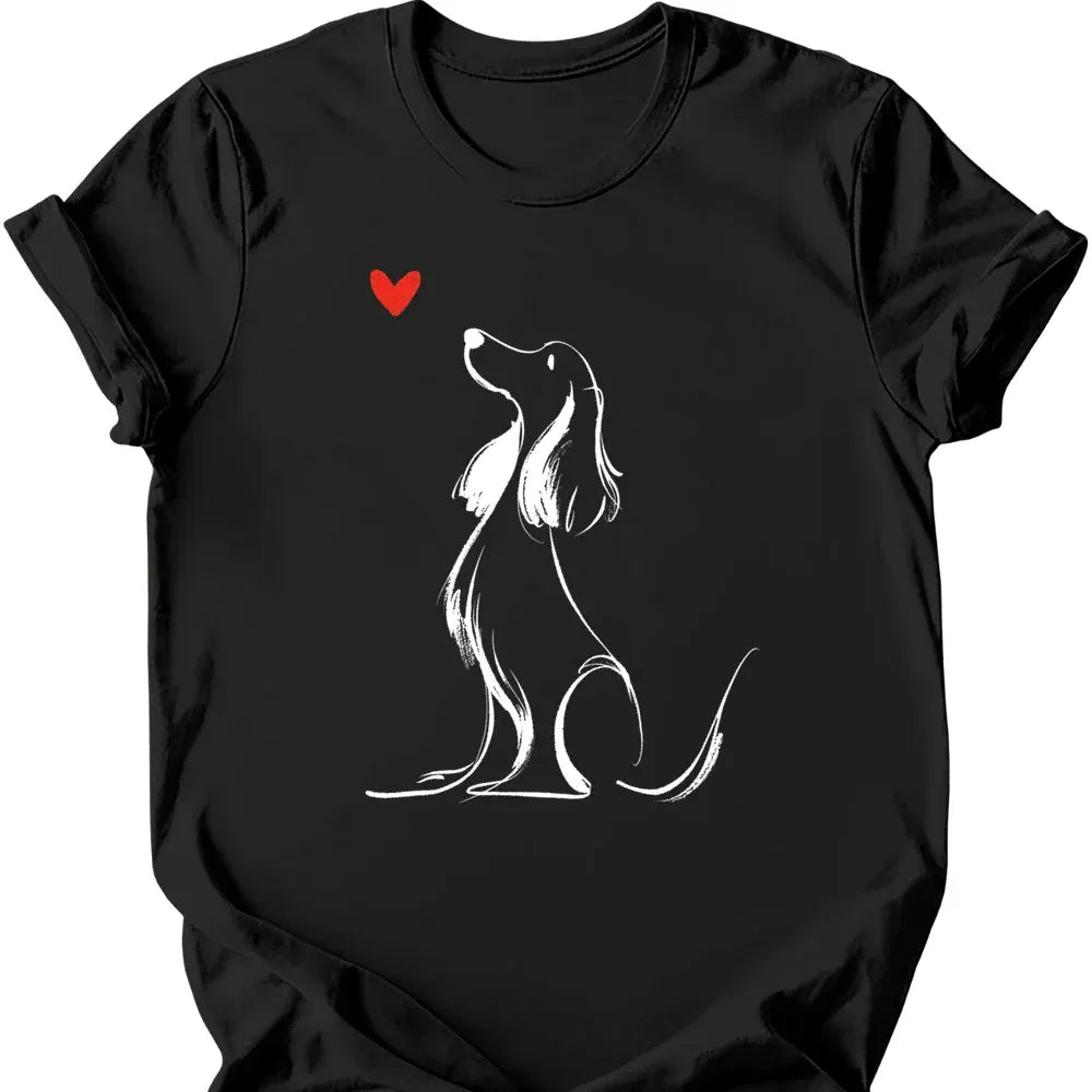 Cocker Spaniel sketch tee black
